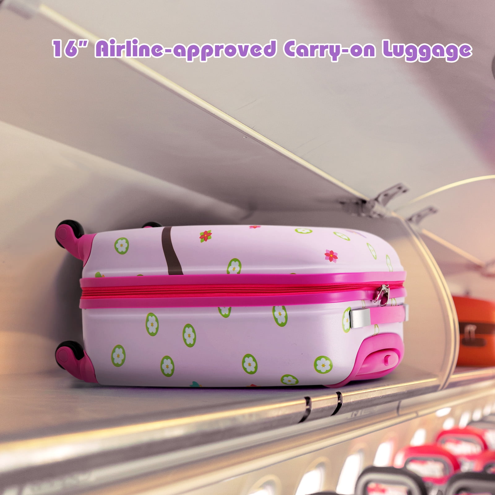 Infans 5 PCS Kids Luggage Set w/ Backpack Neck Pillow Luggage Tag Lunch Bag Wheels