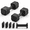Black, variant on Adjustable Dumbbell Set of 2, 6 Lbs Total, Black, Fast-Adjust Hand Weights for Home Gym