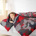 thumbnail image 4 of Homewish Vintage Camouflage Bedding Comforter Set,Watercolor Splatter Ink Twin Comforter Sets,Red Gray Bedding Set For Boys Teens,Ultra Soft Home Decor Reversible,2 Pieces, 4 of 8