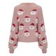 thumbnail image 3 of Sudadera de Mujer Gibobby Suéter de punto con patrón de cabeza de Papá Noel Lindo Pink M, 3 of 5