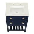 thumbnail image 5 of 24" Bathroom Vanity with Ceramic Sink, Freestanding Storage Cabinet with Drawers and Open Shelf, 5 of 8