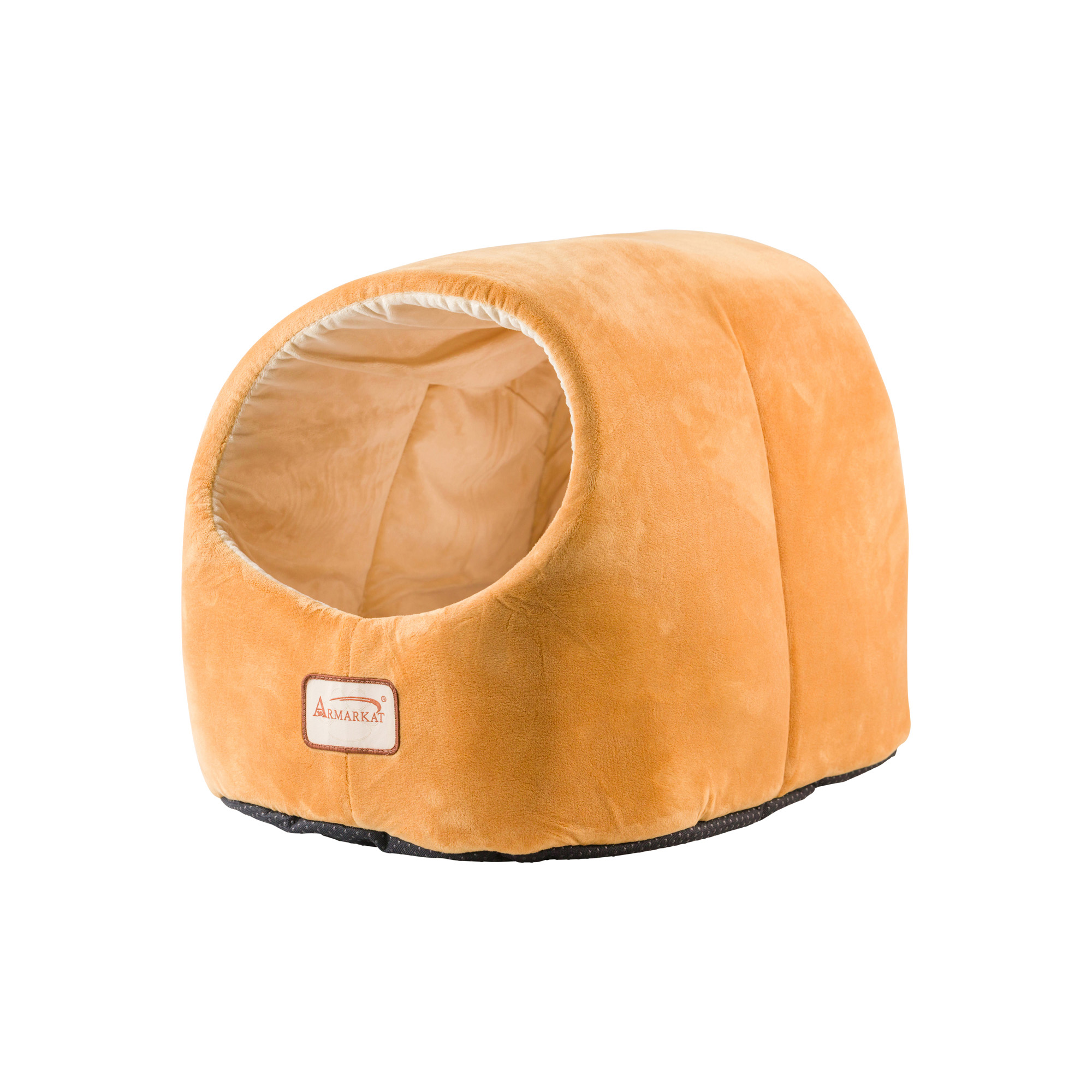 Armarkat Covered Pet Cat Bed, Brown