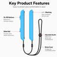 thumbnail image 4 of QXWPBV Nintendo Switch Joy-Con Controller Wrist Strap, Adjustable 2 Pack, Blue and Red, 4 of 7