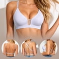 thumbnail image 4 of HNMKIU Lace Underwire Bra Back Strappy Full Coverage Everyday Comfort T-Shirt Daily Solid Seamless Design White - S, 4 of 8