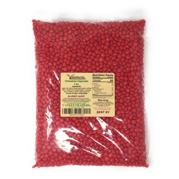 Cinnamon Imperials Candy, Red Hots, 4 POUND BULK, Valentines, Weddings