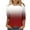 Red, variant on aidice 3/4 Length Sleeve Womens Tops Round Neck Comfy Fitting Shirts Casual Gradient Color Tee Shirts