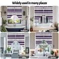 thumbnail image 6 of Dark Purple Swag Valances for Windows 2 Pack Gray White Stripe Swag Kitchen Curtains 45 Inches Long Rod Pocket Short Window Treatment for Kitchen Bathroom 36"x45", 6 of 8
