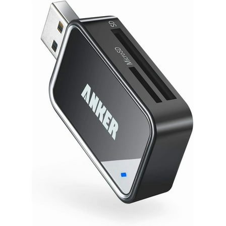Anker 8-in-1 USB 3.0 Portable Card Reader for SDXC, SDHC, SD, MMC, RS-MMC, Micro SDXC, Micro SD, Micro SDHC Card and UHS-I Cards