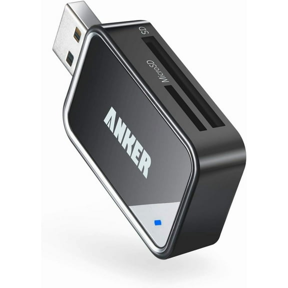 Anker 8-in-1 USB 3.0 Portable Card Reader for SDXC, SDHC, SD, MMC, RS-MMC, Micro SDXC, Micro SD, Micro SDHC Card and UHS-I Cards