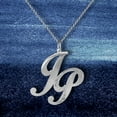thumbnail image 2 of Personalized Two Initial Pendant Necklace Monogram in Sterling Silver, 2 of 4
