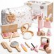 thumbnail image 1 of Juego de Maquillaje de Madera Treasdamic TRE15645 Kit de Belleza Infantil con Accesorios y Bolso, 1 of 5