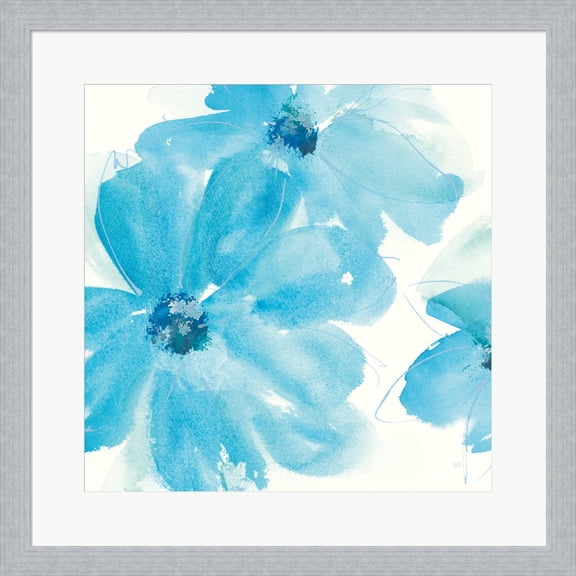 Aqua Mint Clematis I by Chris Paschke, Framed Wall Art, 19.5W x 19.5H