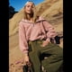 thumbnail image 5 of Sudadera con Capucha y Media Cremallera para Mujer, Informal, de Larga, Corta, con Cremallera de un Cuarto. Almidón de Raíz de XL, 5 of 8