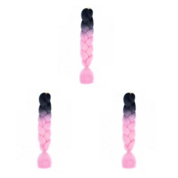 Soidarity Cabello trenzado sintético, trenzas impresionantes, extensión de cabello sin esfuerzo, extensiones de cabello trenzado B4 Type1 NO1