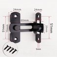 thumbnail image 2 of Pestillo de puerta en ángulo recto 2 piezas pestillo de puerta cerradura de puerta de acero inoxidable hebilla de puerta perno de puerta con tornillo para puertas y ventanas negro esquí esquí Gafas de esquí, 2 of 5