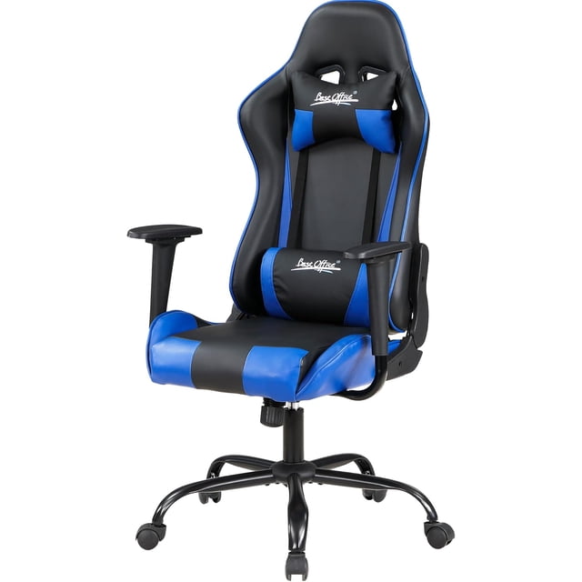 PayLessHere Gaming Chair Ergonomic High, Adjustable Lumbar Support, Armrests, and Racing-Inspired Design for Office and Home Use, Blue
