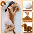 thumbnail image 6 of Tezituor 43.3'' Dachshund Dog Stuffed Animal Giant Weiner Dog Body Pillow Plush Toy, 6 of 9