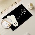 thumbnail image 6 of 6-Piece Halloween Round Placemats Set, Cute Ghost Pumpkin Bat Theme, Waterproof Insulated Table Mats for Dining, Party Decor, Home Kitchen, Holiday Table Setting (6 Pack, Round, 35cm), 6 of 6