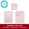 thumbnail image 3 of Mellanni Sheet Set Brushed Microfiber, Extra Deep Pocket, 3 Piece Twin XL, Blush Pink, 3 of 8