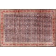 thumbnail image 1 of Ahgly Company Indoor Rectangle Traditional Brown Red Persian Area Rugs, Swatch Sample, 1 of 6