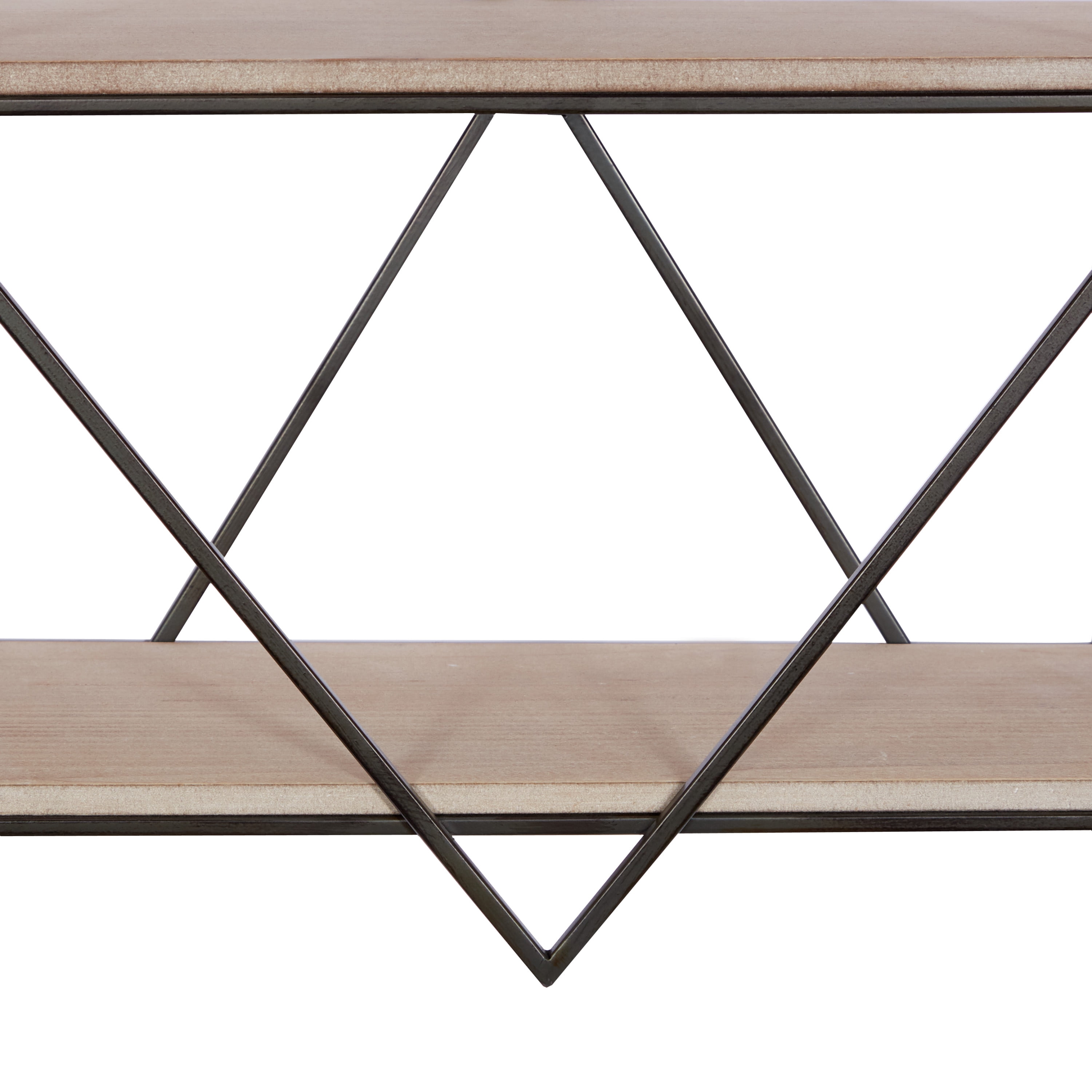 DecMode Brown Wood Contemporary Wall Shelf