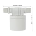 thumbnail image 2 of OULII Automatic Water Control Valve Float Valve Round Plastic 1Set for Water Tank Systems, 2 of 7