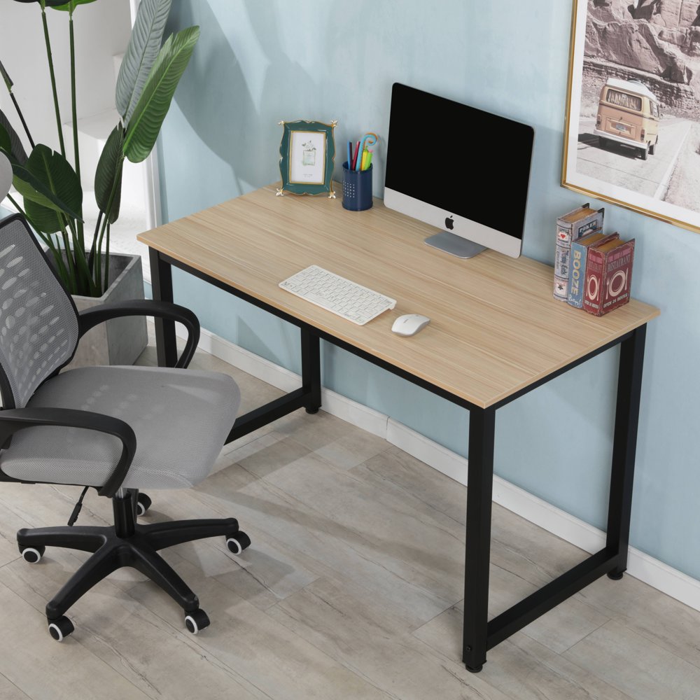 URHOMEPRO Computer Desk, Modern Simple Home Office Corner Computer Table, Heavy Duty Office Desk