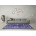 thumbnail image 3 of Ahgly Company Machine Washable Indoor Round Persian Blue Traditional Area Rugs, 8' Round, 3 of 4