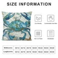 thumbnail image 5 of PHYHOO Sea Beach Theme Pillow Covers Kids Beach Crabs Print Cushion Cases Sea Animal Crab Throw Pillow Covers Decorative Square Pillow Cases For Living Room Reversible, 5 of 5