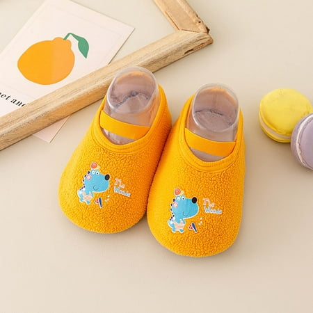 

Quealent Baby Booties Baby Unisex Baby Cozy Booties Light Yellow 12 Months