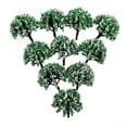 thumbnail image 1 of Milaget 10pcs 1/200 HO Scale Trees Model Train Forest Diorama Scenery Layout Scene White White Green, 1 of 9
