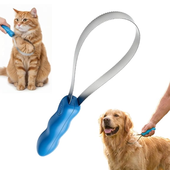 Deshedding Pet Grooming Loop, Dual-Sided Stainless Steel Shedding Blade, Ergonomic Anti-Slip Handle, Pet Pro Grooming Tool for Dogs, Cats & Large Animals