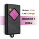 thumbnail image 2 of Control remoto Dickert MAHS433 compatible con MAHS433-01 MAHS433-04 43392MHz Botón rosa LED Transmisor de garaje naranja, 2 of 5