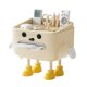 thumbnail image 1 of Bonita funda para caja de pañuelos, soporte para caja de pañuelos con patas y soporte para teléfono, dispensador de pañuelos multifuncional con compartimentos para organizar el escritorio en casa., 1 of 8