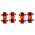 thumbnail image 1 of Ensemble de 4 Pcs de Mâtx de Store Tube Fixe Coupe-Vent Réglable Accessoires de Support de Tente de Camping Extérieur-Orange, 1 of 5