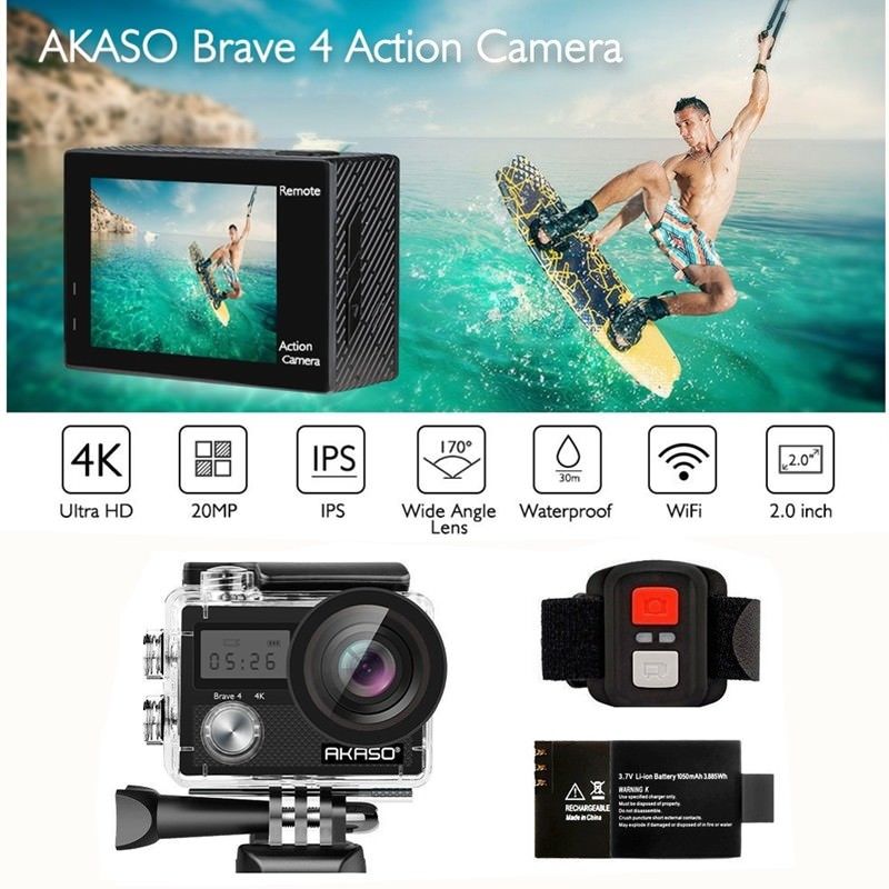 akaso brave 4 4k 20mp wifi