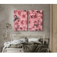 thumbnail image 2 of PixonSign Canvas Print Wall Art Set Close-Up of Pink Chrysanthemum Botanical Bouquet Photography Realism Romantics Portrait Colorful Multicolor Ultra for Living Room, Bedroom, Office - 24"x36"x2, 2 of 5