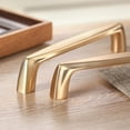 thumbnail image 5 of CILEYTION 10 Pack Brushed Brass Cabinet Pulls, 3-3/4 Inch Hole Centers Gold Dresser Handles, Solid Gold Handles for Cabinets, Brass Drawer Pulls and Gold Dresser Handles, 5 of 9