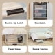 thumbnail image 5 of Caja de almacenamiento de plástico para debajo de la cama con tapas y hebillas duraderas paquete de 3 contenedor multiusos para ropa zapatos edredones, 5 of 8