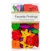 Favorite Findings Value Shapes Assorted Size Sew Thru Buttons, 31/2 Ounces