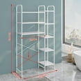 thumbnail image 3 of Over The Toilet Storage Bathroom Organizer Shelf Freestanding Space Saver with Toilet Multifunctional Rack (White), 3 of 12