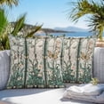 thumbnail image 4 of Outdoor Pillow Cover Butterfly Set of 2 Waterproof Throw Pillowcases Vintage Green Leaves Floral Decorative Patio Furniture Pillows for Couch Garden Indoor & Outdoor Use, 4 of 9