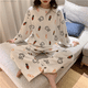 thumbnail image 4 of Conjunto de ropa de dormir de conejo de los años 2000, ropa de dormir de felpa de Coral de conejo Kawaii, forro polar grueso, piel cálida para el hogar, nuevo conjunto de invierno para Niña de los 90, 4 of 5
