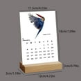 thumbnail image 3 of SMKE 2026 Bird Watercolor Desktop Calendar,Monthly Home Office Planning Organizer,Wooden Stand Hassle-Free Desk Decor,Nature-Inspired Aesthetic Productivity Tool,Space-Saving Small Desk Calendar, 3 of 9
