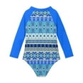 thumbnail image 2 of GYRATEDREAM 1-7T Girls'Long Sleeve Rashguard UPF 50+ One Piece Swimsuit Floral Bathing Suit, 2 of 4