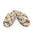 thumbnail image 2 of COEQINE Pumpkin Ghost Bat Fluffy Slippers for Women, Open Toe Fluffy Sandals Halloween House Slides Foldable Washable Slip On House Shoes Quiet Slippers for Hardwood Floors, 44-45, 2 of 7
