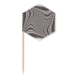 thumbnail image 1 of Illusion Lines Repeating Ellipse Toothpick Flags Cupcake Picks Party Celebration, 1 of 3