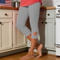 thumbnail image 5 of Capri Leggings with Pockets for Women Summer Stretch Plus Size High Waisted Soft Casual Workout Yoga Pants,Comfy Stretchy Leggings Workout Compression Pants,Vacation Beach Pants 3XL, 5 of 8
