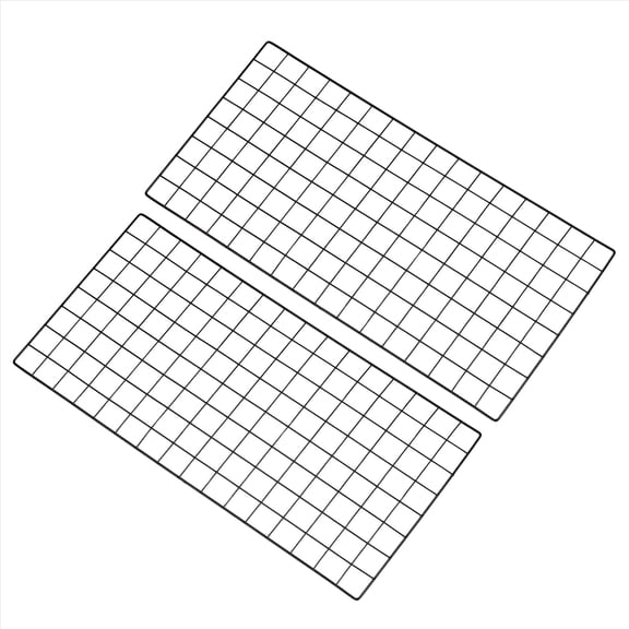 Uxcell 31.5"x16" Wire Grid Panel, 2 Pcs WWall Grid Decorative Board Photo Display for Home Office Wedding, Black