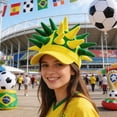 thumbnail image 3 of Unisex Novelty Spike Sun Visor Hat Plush Soft Costume Cap for Summer Sports and Party Events Halloween Dress Up, 3 of 7